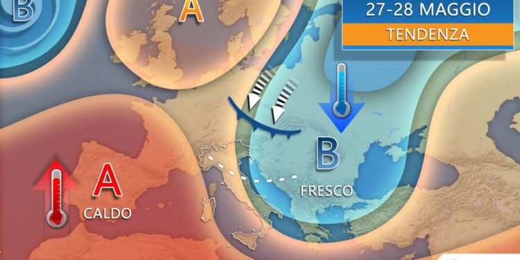 Anticiclone in bilico, sole e clima molto mite ma anche locali temporali, dettagli