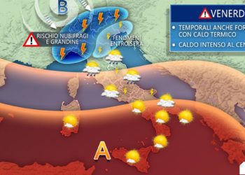 Non solo caldo, ma anche violenti temporali con grandine: Ecco dove e quando