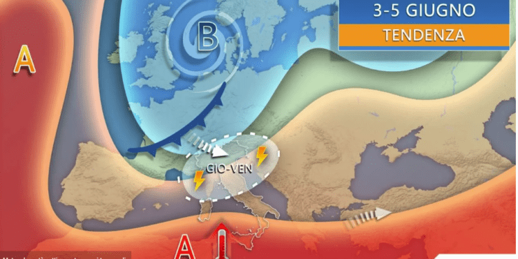 Tra giovedì e venerdì, con rischio nubifragi e grandine, tutti i dettagli
