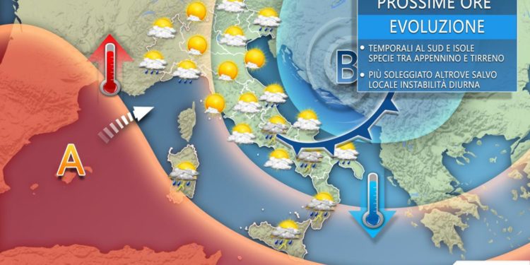 Nelle prossime ore un vortice ciclonico a due passi dall’Italia
