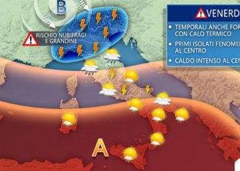 Ondata temporalesca in arrivo: Venerdì con nubifragi e grandine