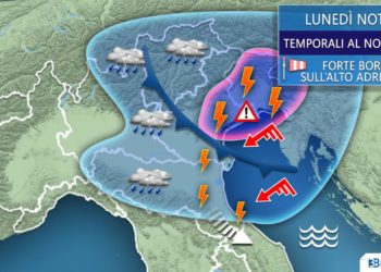 Tra stanotte e domani raffica di temporali, grandine e vento forte e bora. Ecco dove