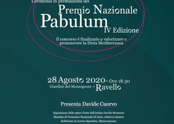 Cerimonia della iv edizione del premio nazionale Pabulum a Ravello. L’associazione Pabulum promuove la dieta mediterranea