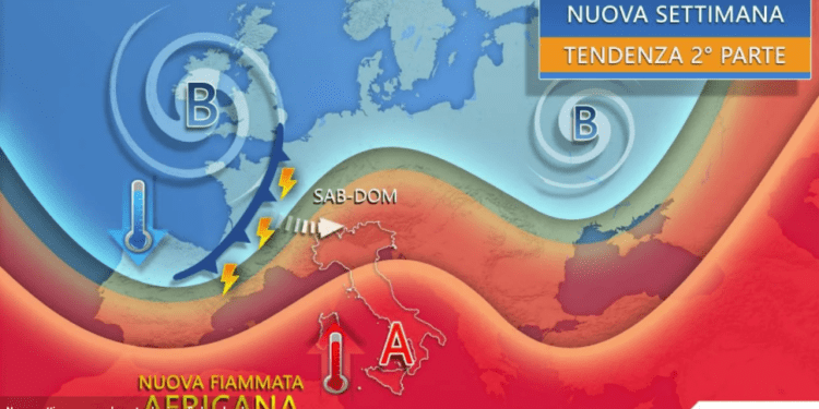 Da metà settimana torna l’anticiclone africano