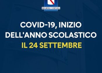 Covid-19 Campania: Inizio scolastico il 24 settembre