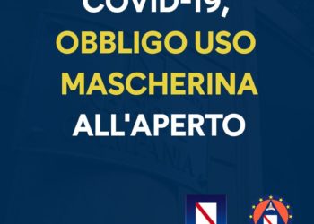 Corona Virus Campania: Torna l’obbligo di indossare la mascherina all’aperto