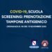 Covid-19 Campania: Screening Scuola: Prenotazione tampone antigenico