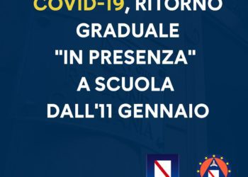 Covid-19 Campania: Ritorno graduale in presenza a scuola dall’11 gennaio