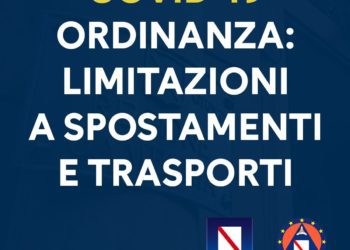 Covid-19 Campania: Dal 16 marzo fino al 3 aprile limitazioni per spostamenti e trasporti