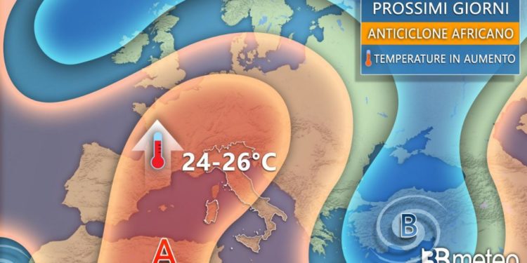 Meteo: arriva l’anticiclone africano, quasi estate al pomeriggio con punto di 26°C
