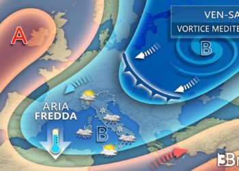 Meteo: Ciclone, maltempo invernale e neve tra venerdì e il weekend su parte d’Italia, ecco dove
