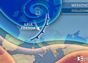 Meteo: Nel weekend fronte freddo con temporali, neve e forte vento