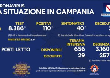 Corona Virus Campania: Totale Positivi: 425.983 i deceduti 7.375