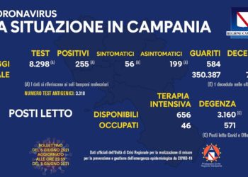 Corona Virus Campania: Totale Positivi: 421.314 i deceduti 7.241