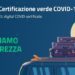 COVID-19, via libera alla Certificazione verde