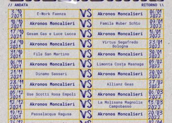 Akronos Moncalieri, ecco il calendario