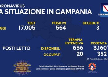 Corona Virus Campania: Totale Positivi: 438.168 i deceduti 7.545
