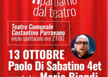 RIPARTIAMO DAL TEATRO: IL 13 OTTOBRE PAOLO DI SABATINO QUARTET CON MARIO BIONDI AL TEATRO COMUNALE