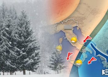IRRUZIONE FREDDA nel WEEKEND su parte d’Italia con locali piogge e neve. Ecco dove