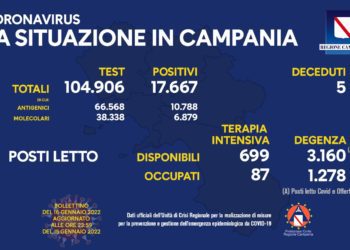 Corona Virus Campania: Totale Positivi: 537.589 i deceduti 8.195