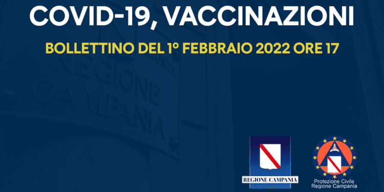 Covid-19 Campania: Bollettino vaccinazioni del 1 febbraio 2022