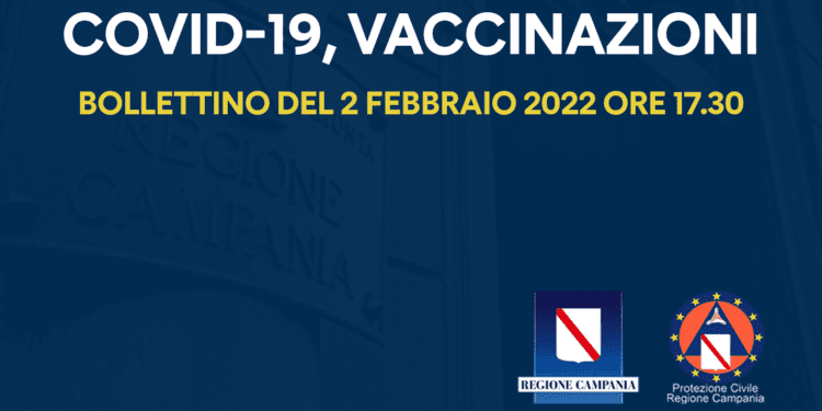 Covid-19 Campania: Bollettino vaccinazioni del 2 febbraio 2022