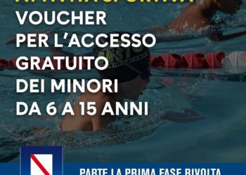 ATTIVITÀ SPORTIVA, VOUCHER PER L’ACCESSO GRATUITO DEI MINORI DA 6 A 15 ANNI