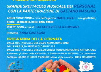 “INSIEME PER L’AUTISMO”, DOMENICA ALLE ORE 17.00 SUL PIAZZALE DEL SOCCORSO A FORIO, POMERIGGIO DI FESTA E DI DIVERTIMENTO NEL SEGNO DELLA SOLIDARIETA’