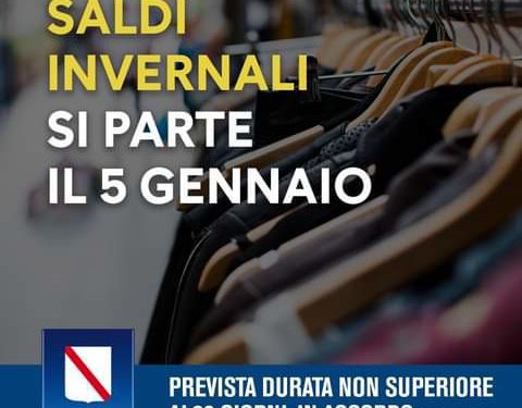 SALDI, SI PARTE IL 5 GENNAIO
