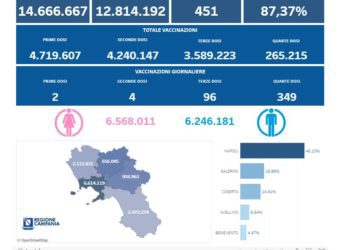 Covid-19 Campania: Bollettino vaccinazioni del 28 dicembre 2022