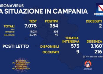 Corona Virus Campania: Totale Positivi: 1.867.833 i deceduti 9.842