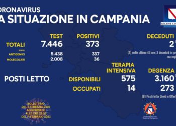 Corona Virus Campania: Totale Positivi: 1.863.449 i deceduti 9.822