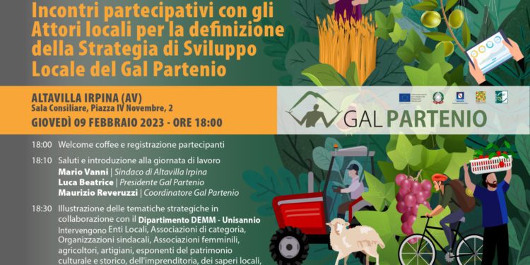 Gal Partenio, giovedi 9 febbraio incontro con gli attori locali ad Altavilla Irpina per la Strategia di Sviluppo Locale
