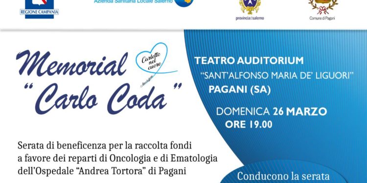 Memorial “Carlo Coda” – Evento di beneficenza per raccolta fondi a sostegno dell’Ospedale Andrea Tortora di Pagani