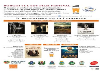Roma, Festival: il 29 maggio al via la I^ edizione del festival cinematografico BORGHI SUL SET