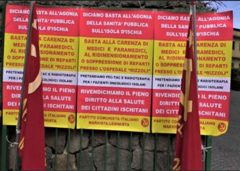 RIUSCITO IL PRESIDIO DI PROTESTA DEL PCIM- L ALL’ESTERNO DELL’OSPEDALE DI LACCO AMENO
