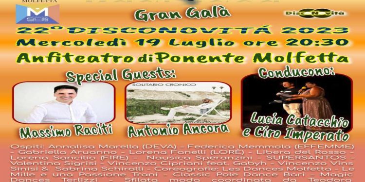 Molfetta, 22ª edizione del Disconovità Gran Galà