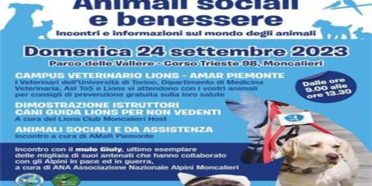 Campus veterinario Lions aperto a tutti al Parco delle Vallere domenica 24 settembre