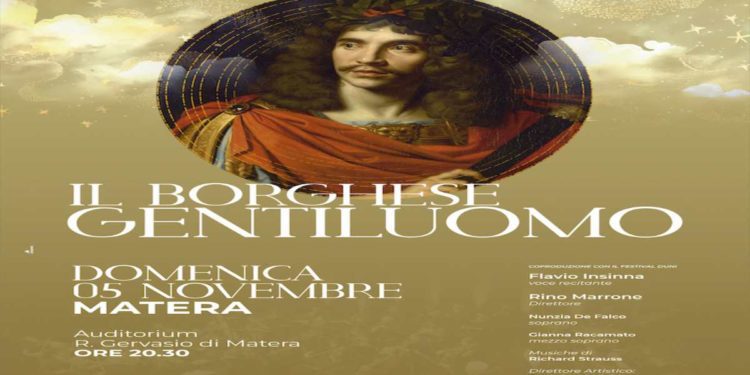 Flavio Insinna a Matera con l’Orchestra Sinfonica di Matera ne Il borghese gentiluomo – domenica 5 novembre Auditorium Gervasio