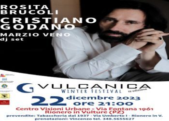 Venerdì 22 dicembre con Cristiano Godano comincia il Vulcanica Winter Festival