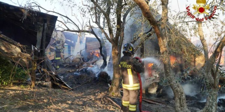 Venticano: Incendio capannone in azienda agricola | Il Video