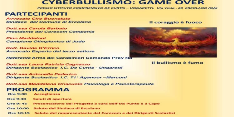 CS _ Cyberbullismo, il campione Olimpionico di Judo Pino Maddaloni protagonista all’Istituto “De Curtis – Ungaretti” di Ercolano – Domani venerdì 23 febbraio