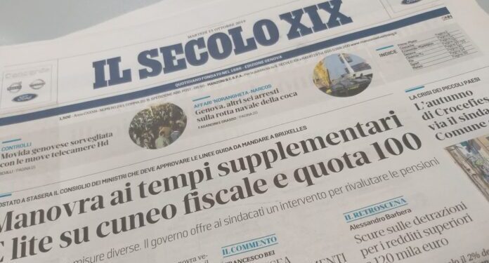 GEDI e il Gruppo MSC firmano il contratto preliminare per la cessione de Il Secolo XIX