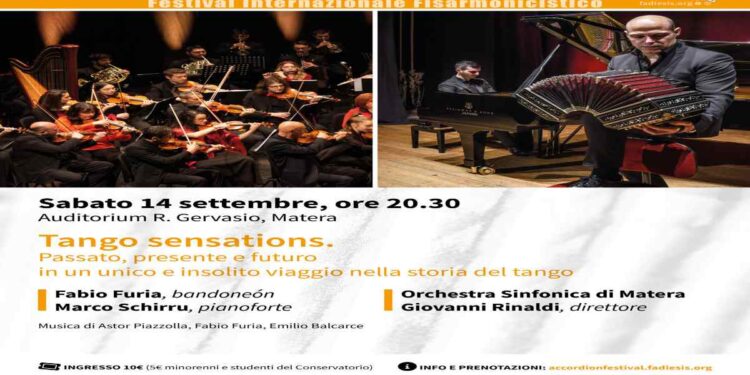 FAF 2024 – Il Fadiesis Accordion Festival 2024 saluta Matera con il concerto Tango Sensation sabato 14 settembre 2024