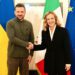 Il Presidente Meloni incontra il Presidente ucraino Zelensky