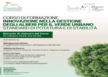 VERDE URBANO: TUTELA E SALVAGUARDIA DELL’AMBIENTE. Cerimonia di chiusura Corso sulla gestione degli alberi per il verde urbano all’Osservatorio dell’Appennino Meridionale