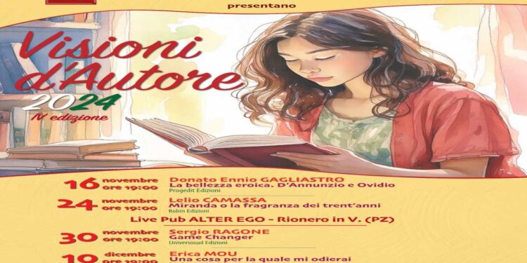 Dal 16 novembre a Rionero in Vulture Visioni d’Autore: 4 appuntamenti di letteratura e musica