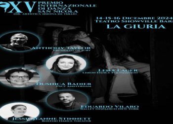 Annunciata la giuria del XV Premio Internazionale di Danza San Nicola promosso dalla Breathing Art Company