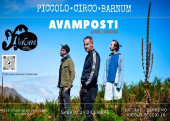 Il PICCOLO CIRCO BARNUM porta a Sanremo il nuovo disco AVAMPOSTI | Sabato 14 dicembre live al circolo LA CAVE