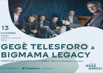 Venerdì 13 dicembre Gegè Telesforo & Big Mama Legacy all’Auditorium R. Gervasio di Matera